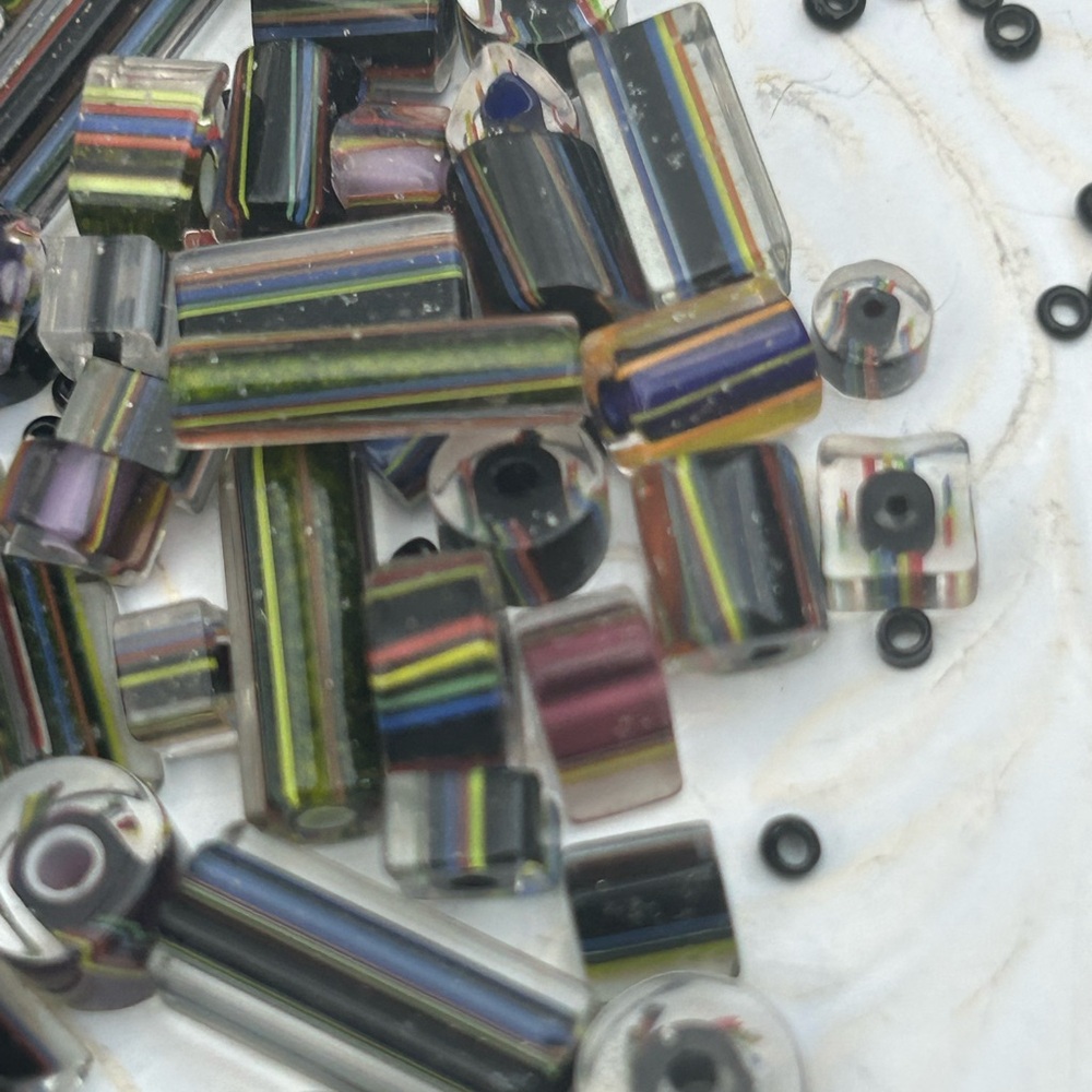 Multicolor Glass Furnace Cane Beads - Crafting Jewelry Supplies - Picture 7 of 7